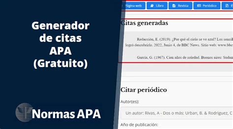 Generador gratuito de citas APA